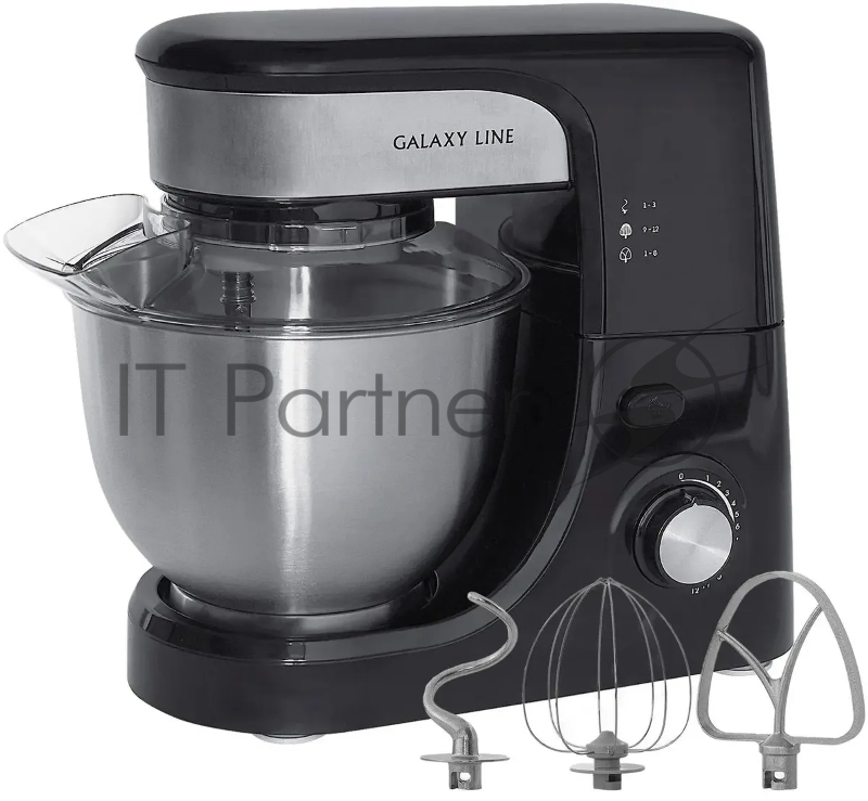 Миксер Galaxy Line GL 2231, черный, планетарный, 700 Вт, 12 скоростей