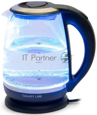 Чайник электрический Galaxy Line GL 0559, черный, стекло, 2200 Вт, 2 л