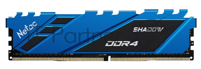 Оперативная память NETAC Shadow, DDR4, 8GB (1x8GB), 3600MHz, CL18, DIMM, с радиаторами, синий