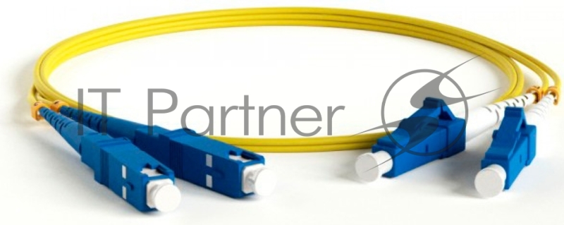 Патч-корд оптический TWT, PVC, дуплексный, LC/UPC-SC/UPC, SM OS2, 3.0 м