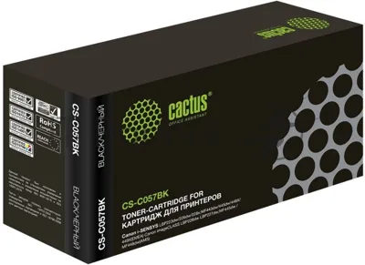 Картридж лазерный Cactus CS-C057BK черный (3100 стр.) для Canon i-SENSYS LBP223dw/226dw/228x