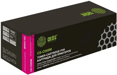 Картридж лазерный Cactus CS-C055M пурпурный (2100 стр.) для Canon LBP663Cdw, LBP664Cx, MF746Cx, MF742Cdw, MF744Cdw