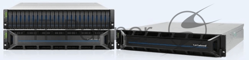 Система хранения данных Infortrend EonStor GS3025R02CBFD-8U32 (25x2.5 SAS/SATA, 2U, Cloud-Integrated Unified Storage, Dual Redundant Controllers (4x4GB Cache, 8x10Gb SFP+ ports, 4 FREE host board slots, 4x12Gb SAS ext ports, 2x SuperCapacitor+Flash+FAN Module, 2x530W), Rackmount Kit)
