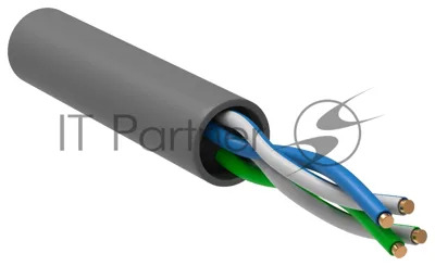 Кабель информационный ITK Generica BC1-C502-111-305-G кат.5 U/UTP не экранированный 2X2X24AWG PVC внутренний 305м серый