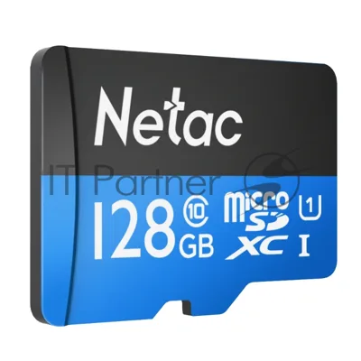 Флеш-Карта NeTac P500 Standard MicroSDXC 128Gb U1/C10 up to 80Mb/s, retail pack card only