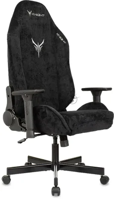 Кресло игровое Бюрократ Knight N1 Fabric черный Light-20, с подголов. крестовина металл