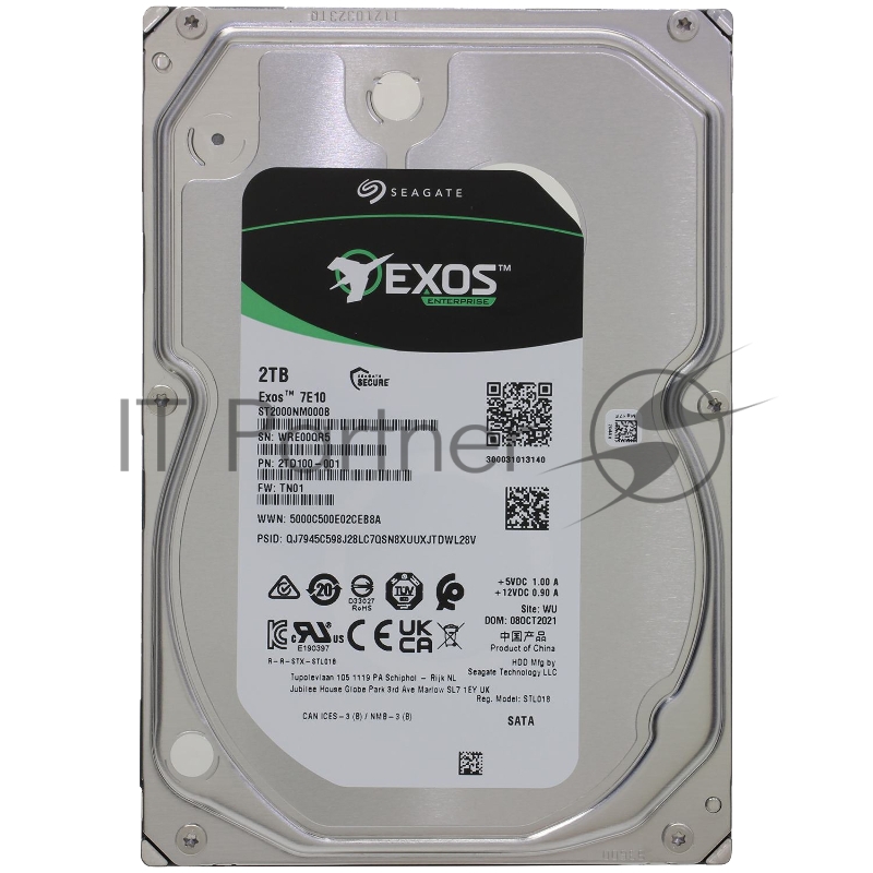 Жесткий диск HDD Seagate Exos 7E10 2Tb 7200rpm SATA 256Mb 3.5"