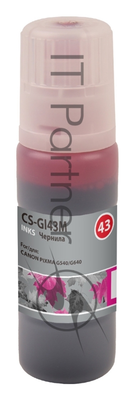 Чернила Cactus CS-GI43M пурпурный60мл для Canon Pixma G640/540
