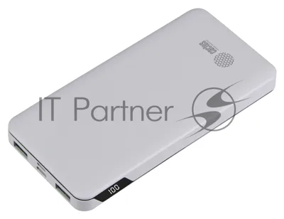 Портативный аккумулятор Cactus CS-PBFSKT-10000 10000mAh 2.1A 2xUSB белый