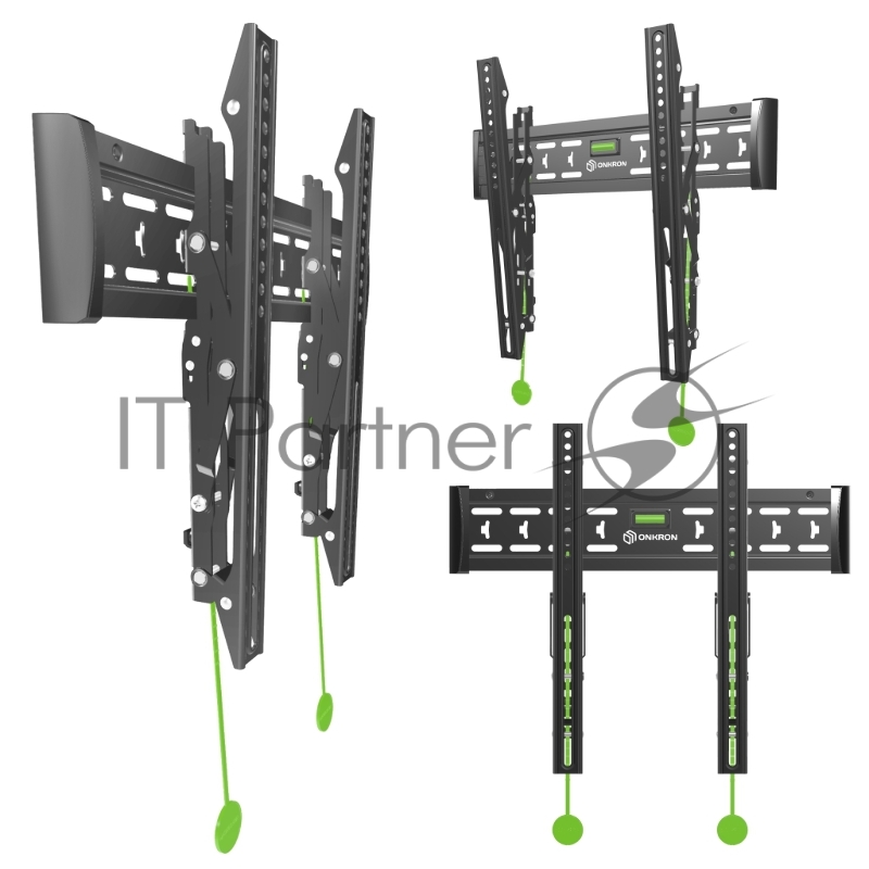 Кронштейн ONKRON TM5W/32-65'' макс 400*400 наклон +12º от стены: 35-145мм, макс вес 68,2кг, встр уровень, белый
