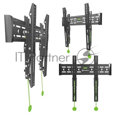Кронштейн ONKRON TM5W/32-65'' макс 400*400 наклон +12º от стены: 35-145мм, макс вес 68,2кг, встр уровень, белый