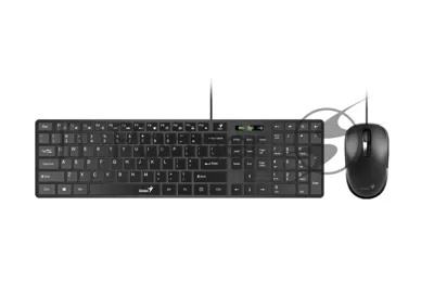 Комплект клавиатура+мышь Genius SlimStar C126 проводной, USB, 1000 DPI, чёрный