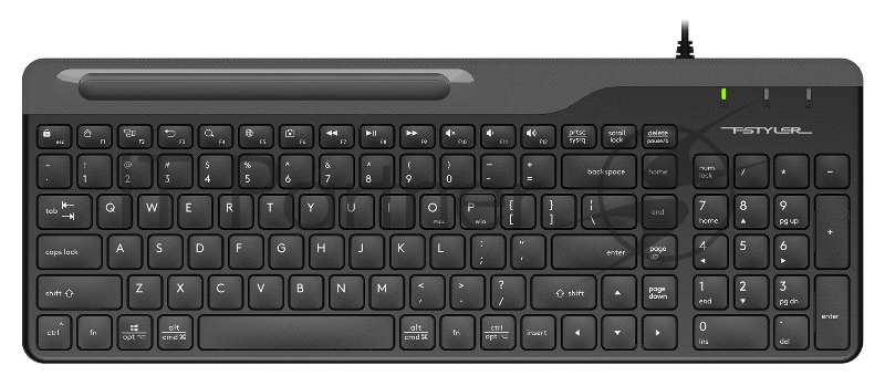 Клавиатура проводная A4Tech Fstyler FK25, USB, черный/серый