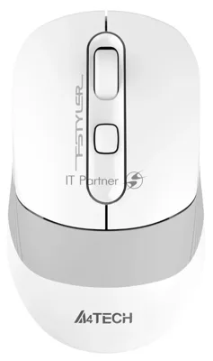 Мышь беспроводная A4Tech Fstyler FB10C белый/серый, 2000 dpi, радиоканал, Bluetooth, USB, кнопки - 4