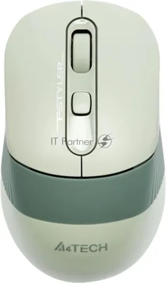 Мышь беспроводная A4Tech Fstyler FB10C зеленый, 2000 dpi, радиоканал, Bluetooth, USB, кнопки - 4