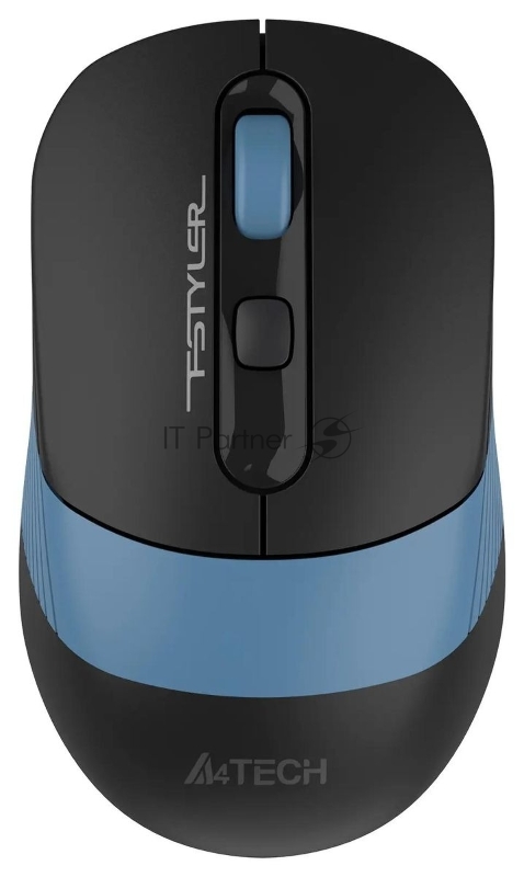 Мышь беспроводная A4Tech Fstyler FB10C черный/синий, 2000 dpi, радиоканал, Bluetooth, USB, кнопки - 4