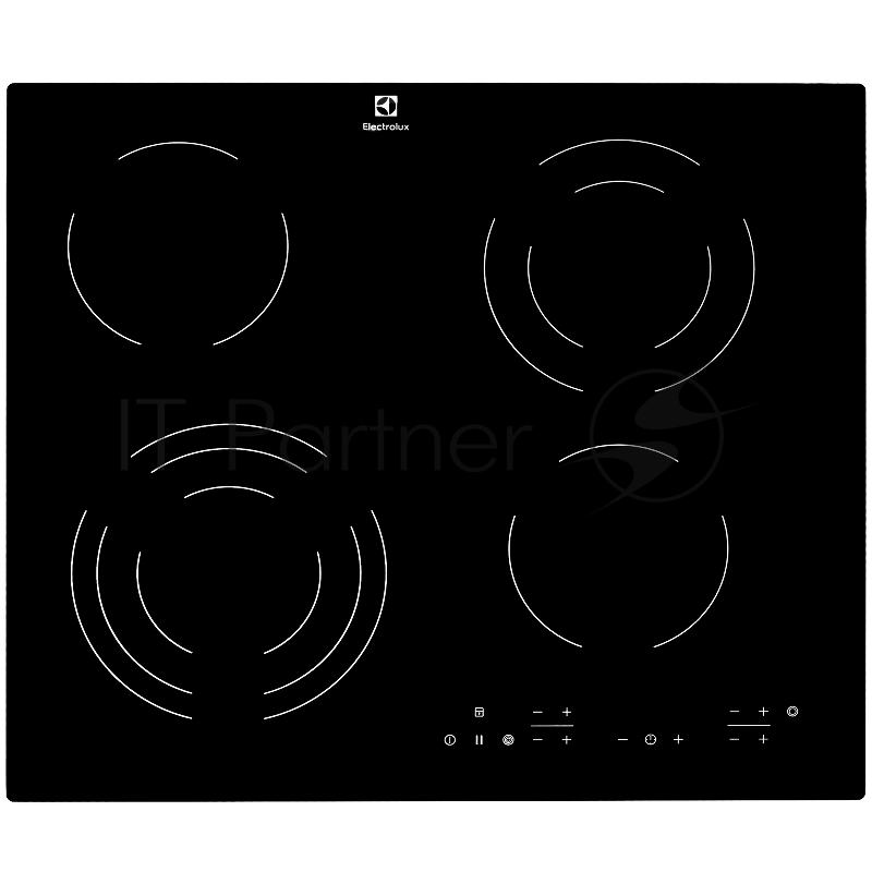 Электрическая варочная поверхность Electrolux EHF6343FOK, 4 конфорки, с зоной расширения, стеклокерамика, 6400 Вт