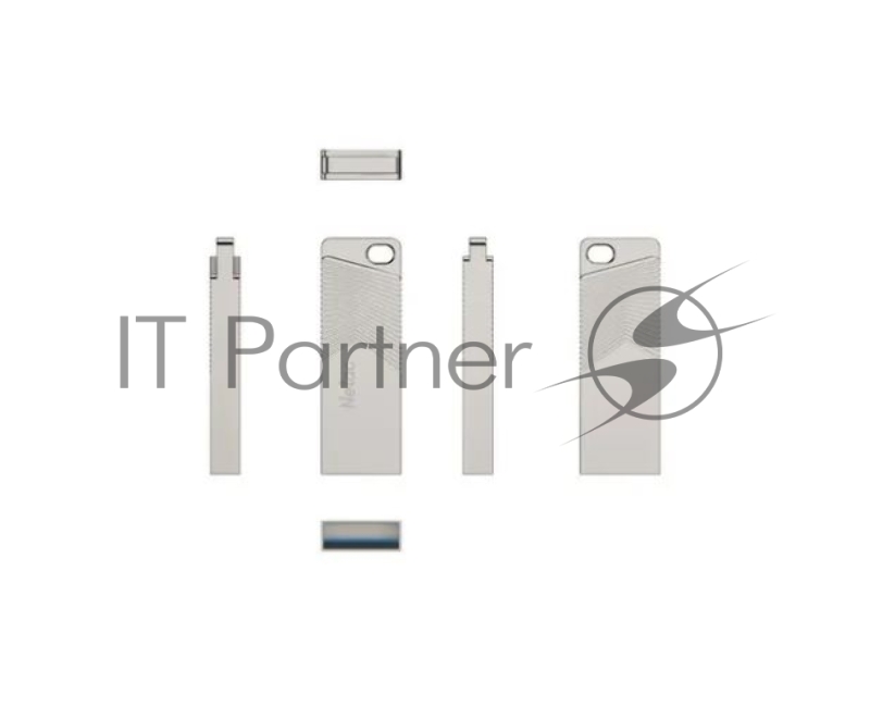 Флешка USB Netac UM1 (NT03UM1N-064G-32PN), 64Gb, USB 3.2, R/W 150/45, серебристый