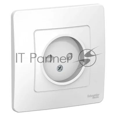 Розетка 1-м СП Blanca 16А IP20 250 В без заземл. защ. шторки белый SchE BLNRS000111