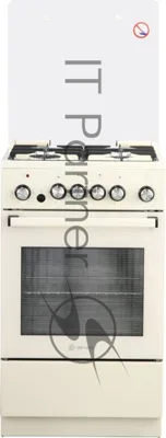 Плита комбинированная De Luxe 5040.41ГЭ (КР) ЧР-013 бежевый, конфорок 4 шт, духовка 46 л, 50 см x 85 см x 50 см