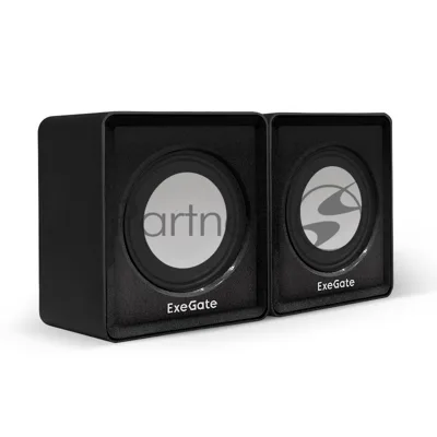 Акустическая система 2.0 ExeGate EX287057RUS Disco 140 Black (питание USB, 2х3Вт (6Вт RMS), 100-20000Гц, черный)