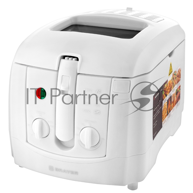 Фритюрница BRAYER BR2830 белый, 1800 Вт, 3 л, 0.6 кг, съёмная чаша