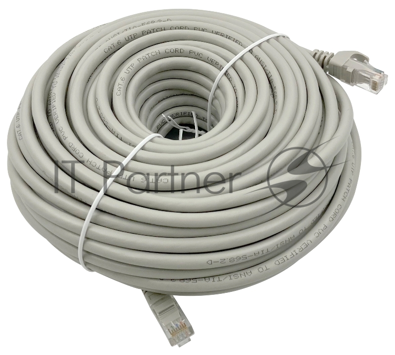 Патч-корд Buro Basic UTP 4 пары cat6 CCA molded 30м серый RJ-45 (m)-RJ-45 (m)