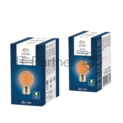 Ретро-лампа Neon-night Filament G45 E27, 2W, 230 В, теплый белый 3000 K