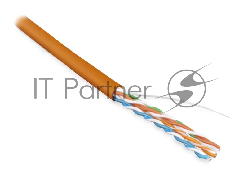 Кабель витая пара U/UTP кат.5e 4х2х24AWG solid LSZH нг(А)-HF UUTP4-C5E-S24-IN-LSZH-OR-305 оранж. (уп.305м) Hyperline 46858