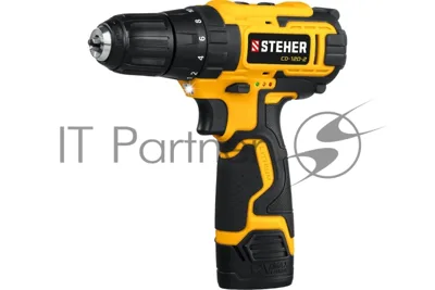 Дрель-шуруповерт STEHER CD-120-2, 12 В, 2 Ач, 30 Нм, щеточный
