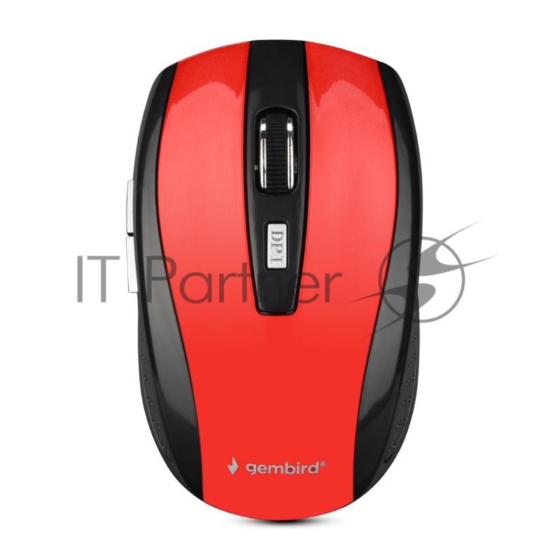 Мышь беспроводная Gembird MUSW-330-3 красный, 2400 dpi, радиоканал, USB, кнопки - 6