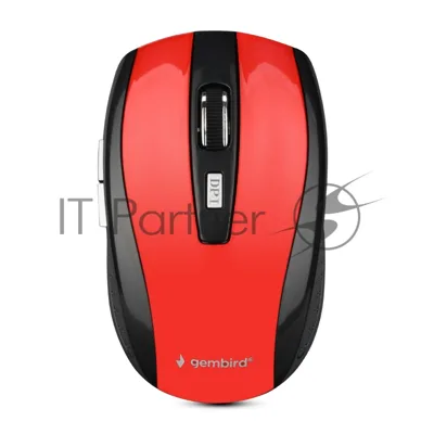Мышь беспроводная Gembird MUSW-330-3 красный, 2400 dpi, радиоканал, USB, кнопки - 6