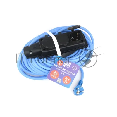 Морозостойкий удлинитель PC 16А, 3 р 20 м 3x2,5 IP54/PC-3GF-R-20(IP)