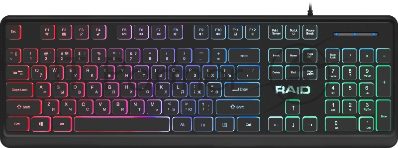 Клавиатура проводная Defender Raid GK-778DL, USB, черный