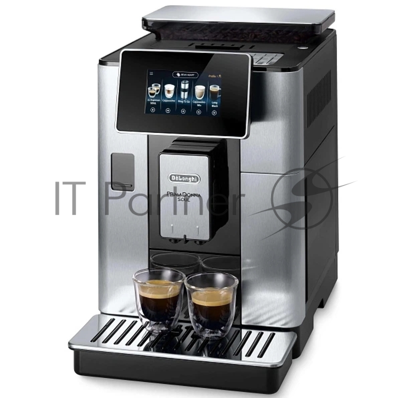 Кофемашина DeLonghi ECAM 610.75.MB металлик/черный, исп. кофе - зерновой/молотый, 2.2 л, 1450 Вт, 19 Бар