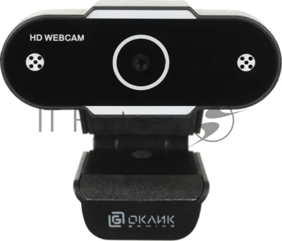 Веб-камера OKLICK OK-C012HD 1280x720, 30 кадр/с, USB Type-A, микрофон, универсальное крепление