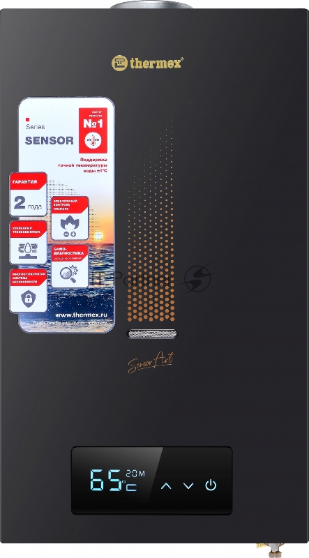Водонагреватель проточный Thermex S 20 MD Art черный
