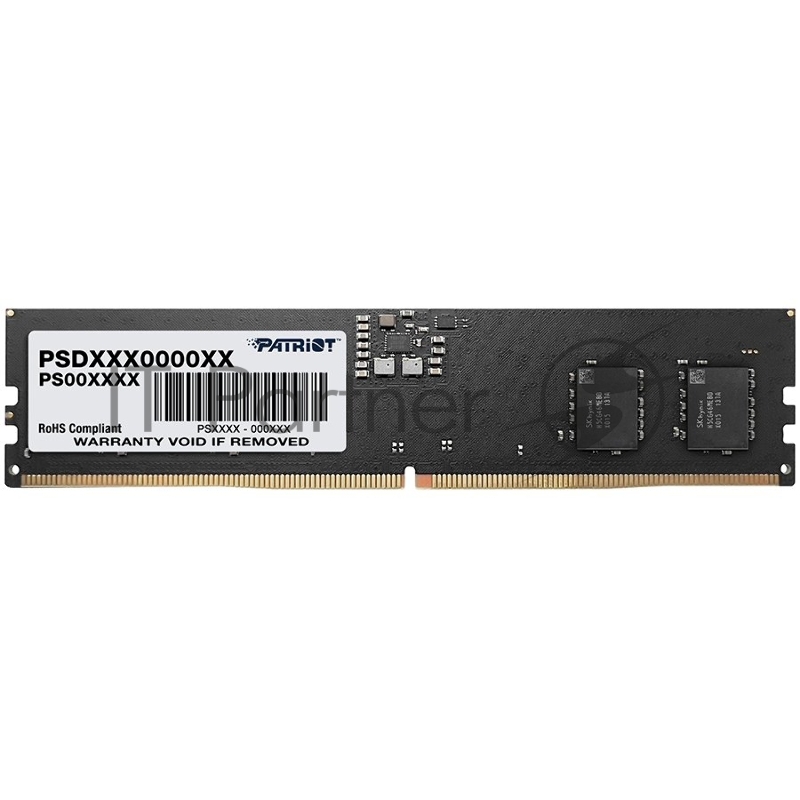 Оперативная память Patriot Signature, DDR5, 8GB (1x8 GB), 4800 MHz, CL40, DIMM