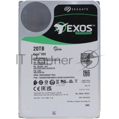 Жесткий диск HDD Seagate Exos X20 20Tb 7200rpm SAS 256Mb 3.5"