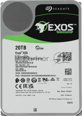 Жесткий диск HDD Seagate Exos X20 20Tb 7200rpm SATA 256Mb 3.5"