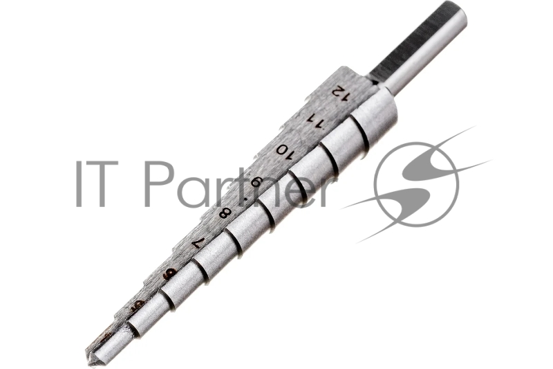 Сверло ступенчатое FIT IT HSS по металлу, 9 ступеней, 4-12 мм. 36394