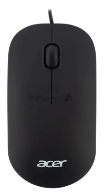 Мышь проводная Acer OMW122 черный, 1200 dpi, USB, кнопки - 3