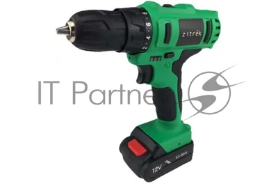 Дрель-шуруповерт Zitrek Greenpower 12-Li, 12 В, 1,5 Ач, 32 Нм, щеточный