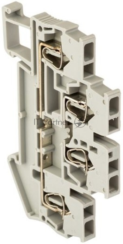 Колодка клеммная JXB-ST-4 32А двойная самозажимная сер. PROxima EKF plc-jxb-st-4-4-2
