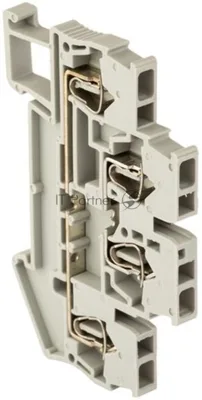 Колодка клеммная JXB-ST-4 32А двойная самозажимная сер. PROxima EKF plc-jxb-st-4-4-2