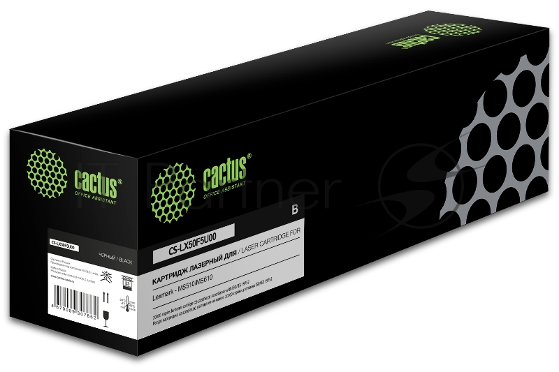Картридж лазерный Cactus CS-LX50F5U00 (50F5U00) черный (20000 стр.) для Lexmark MS510/MS610