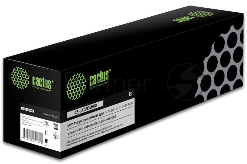 Картридж лазерный Cactus CS-LX52D5H00 (52D5H00) черный (25000 стр.) для Lexmark MS810/MS811/MS812
