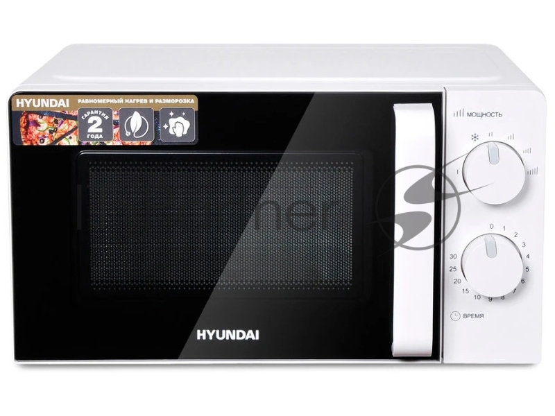 Микроволновая печь Hyundai HYM-M2038 белый, 20 л, 700 Вт, переключатели — поворотный механизм