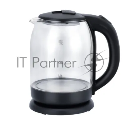 Электрочайник Centek CT-0010 черный, 1.8 л, 1900 Вт, скрытый нагревательный элемент