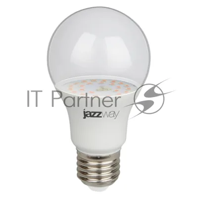 Лампа светодиодная JazzWay PPG A60 Agro 9Вт грушевидная прозрачная E27 IP20 для растений clear